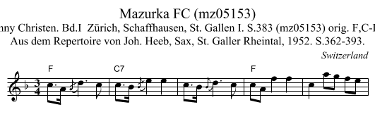 Mazurka FC (mz05153) - staff notation