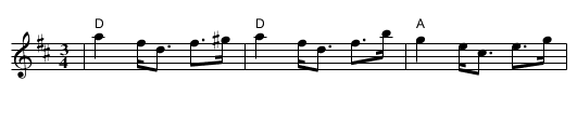 Mazurka from Kongsberg - staff notation