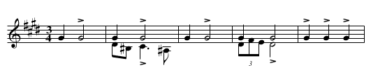 Mazurka in C# Minor, Op. 6, No. 2 - staff notation