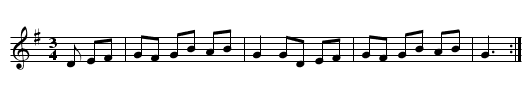 Mazurka (slow) - staff notation