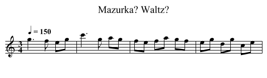 Mazurka? Waltz? - staff notation