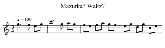 Mazurka? Waltz? - staff notation