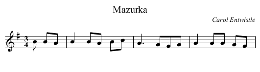 Mazurka - staff notation
