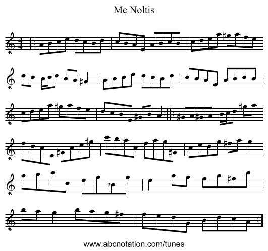 Mc Noltis - staff notation