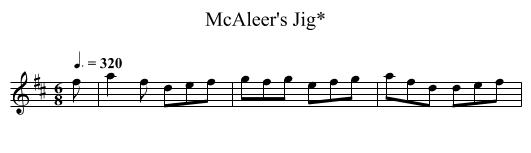 McAleer's Jig* - staff notation