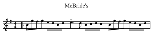 McBride's - staff notation