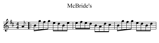 McBride's - staff notation