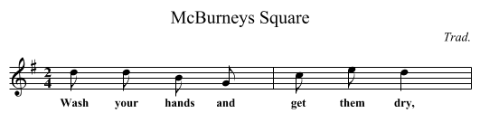 McBurneys Square - staff notation