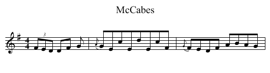 McCabes - staff notation