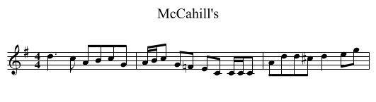 McCahill's - staff notation