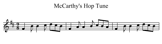 McCarthy's Hop Tune - staff notation