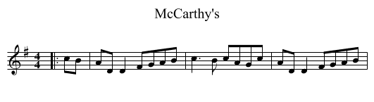 McCarthy's - staff notation