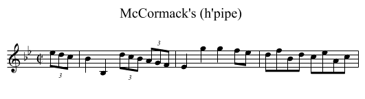 McCormack's (h'pipe)  - staff notation