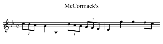 McCormack's - staff notation