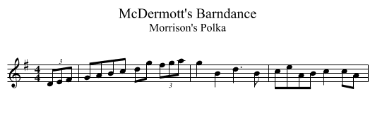 McDermott's Barndance - staff notation