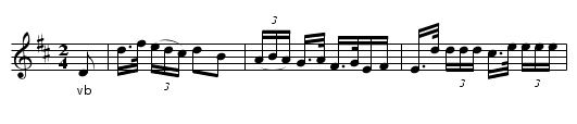 McDermott's Hornpipe            1610 - staff notation