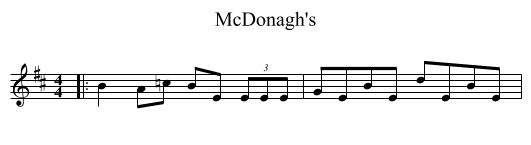 McDonagh's - staff notation