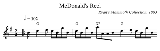 McDonald's Reel - staff notation