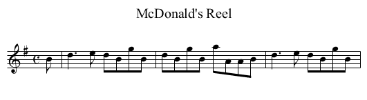McDonald's Reel - staff notation