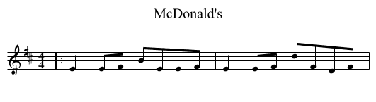 McDonald's - staff notation