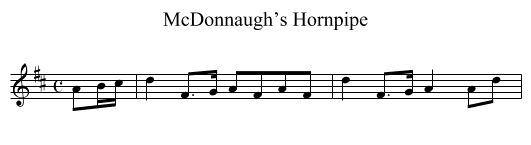 McDonnaugh’s Hornpipe - staff notation