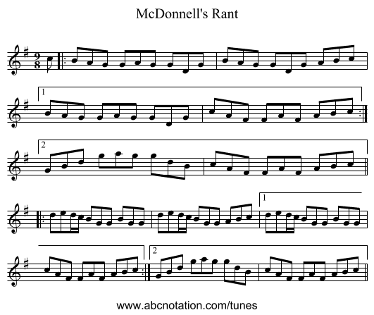 McDonnell's Rant - staff notation