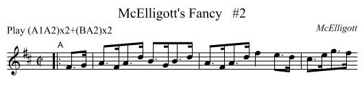 McElligott's Fancy   #2 - staff notation