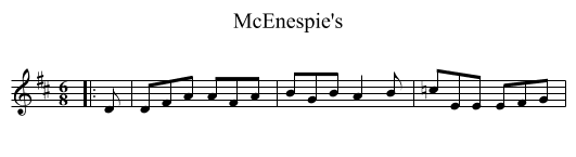 McEnespie's - staff notation