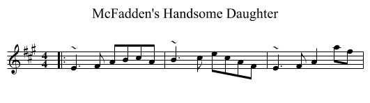 McFadden's Handsome Daughter - staff notation