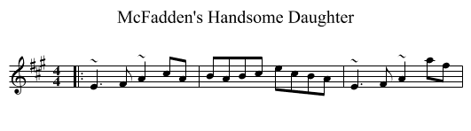 McFadden's Handsome Daughter - staff notation