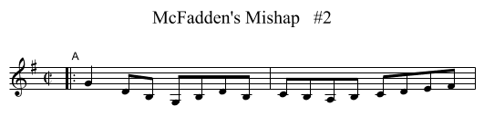 McFadden's Mishap   #2 - staff notation