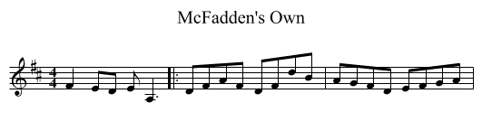 McFadden's Own - staff notation