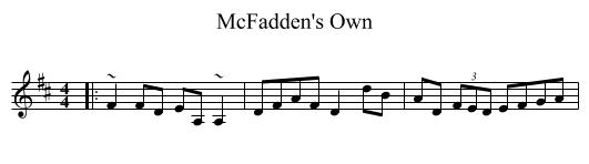 McFadden's Own - staff notation
