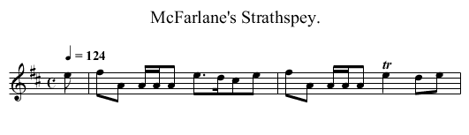 McFarlane's Strathspey. - staff notation