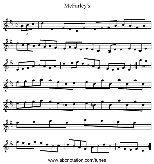 McFarley's - staff notation