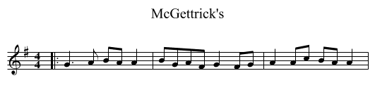 McGettrick's - staff notation