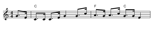 McGinty's Meal and Ale - staff notation