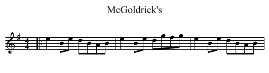 McGoldrick's - staff notation