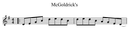 McGoldrick's - staff notation