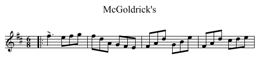 McGoldrick's - staff notation