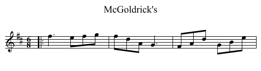McGoldrick's - staff notation