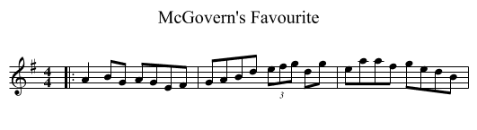McGovern's Favourite - staff notation