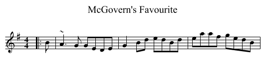 McGovern's Favourite - staff notation