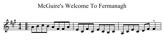 McGuire's Welcome To Fermanagh - staff notation