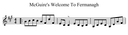 McGuire's Welcome To Fermanagh - staff notation