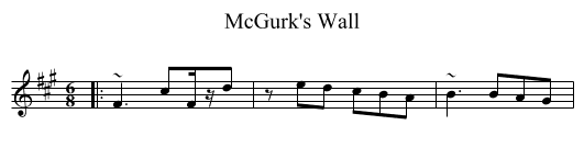McGurk's Wall - staff notation