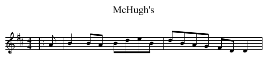McHugh's - staff notation