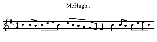 McHugh's - staff notation