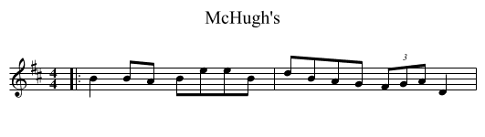 McHugh's - staff notation