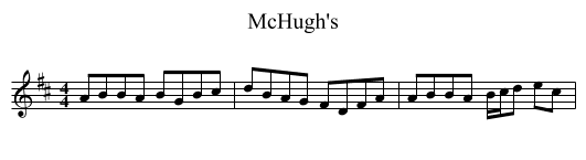 McHugh's - staff notation